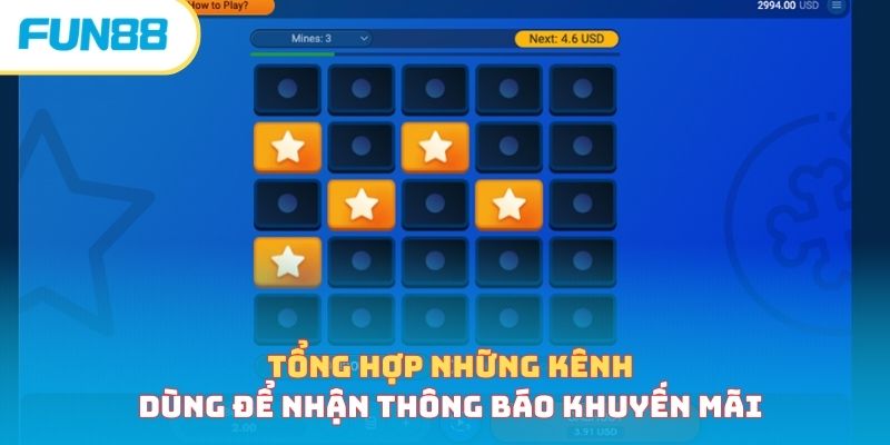 Tổng hợp những kênh dùng để nhận thông báo khuyến mãi
